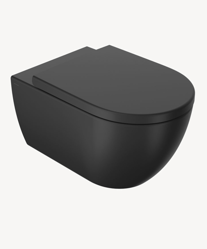 WC sospeso con sedile incluso Nero opaco - Arc - small
