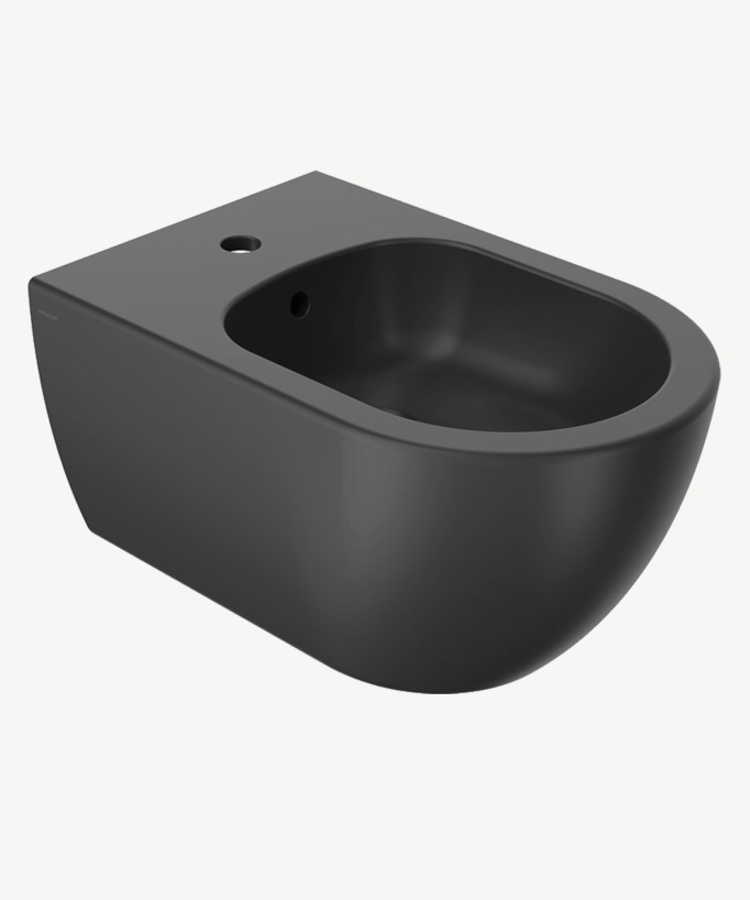 Bidet sospeso in ceramica Nero opaco - Arc - small