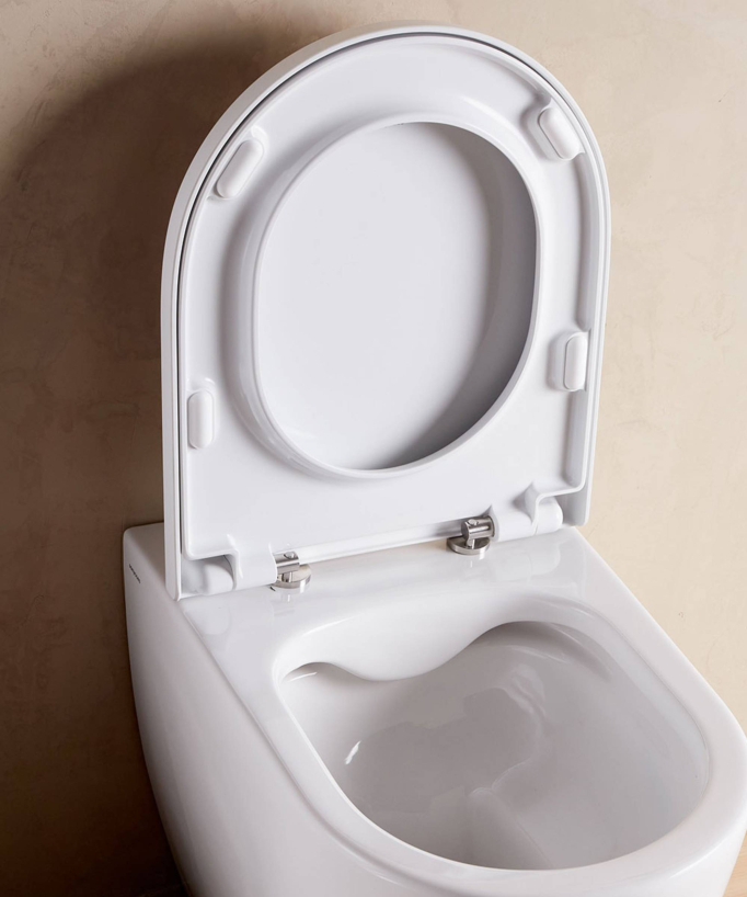 WC a pavimento con sedile incluso Bianco lucido - Arc