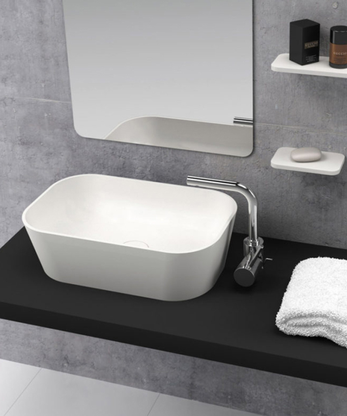 Lavabo da appoggio solid surface Sanycess - Rust