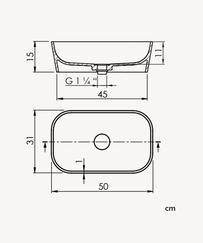 Lavabo da appoggio solid surface Sanycess - Rust