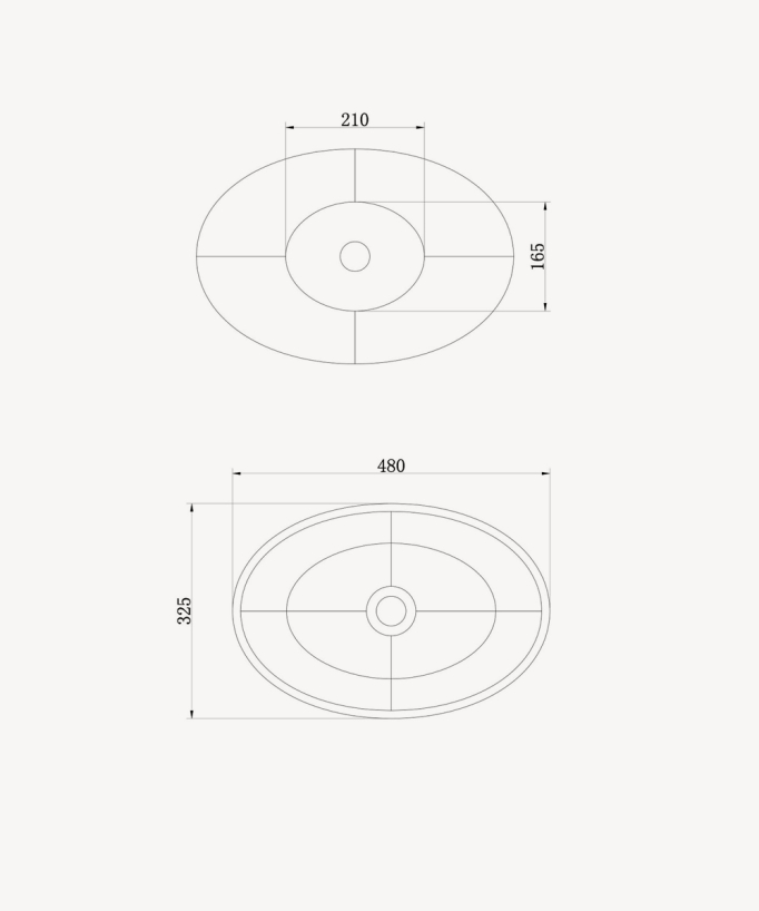 Lavabo ovale da appoggio in solid surface Bianco opaco - Tshikapa