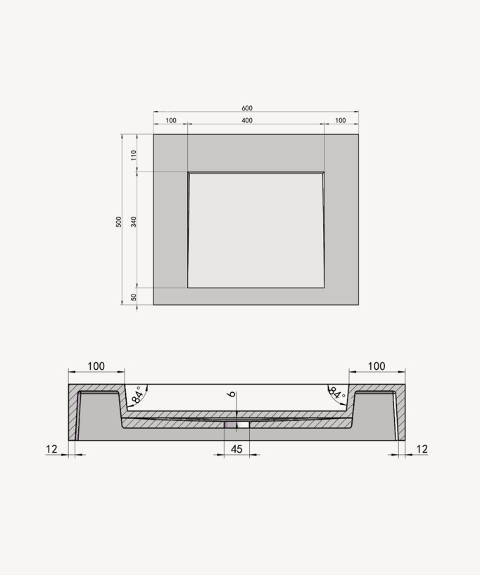 Lavabo rettangolare da appoggio in solid surface Bianco opaco - Likasi