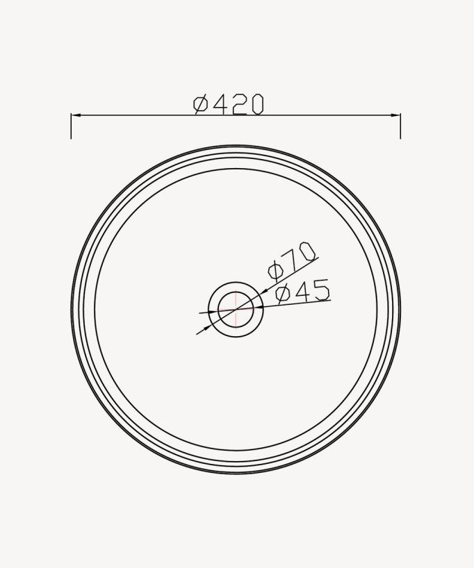 Lavabo rotondo da appoggio in solid surface Bianco opaco - Uvira