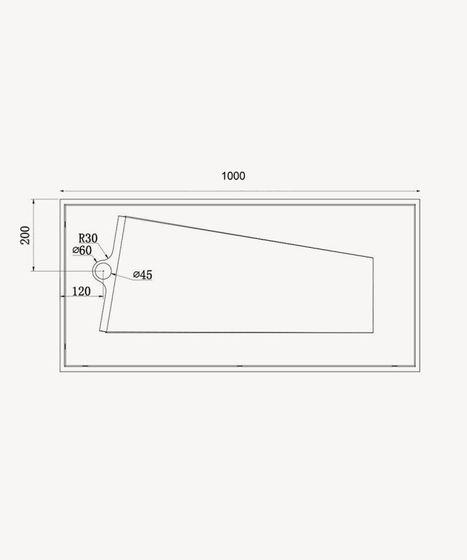 Lavabo rettangolare sospeso in resina minerale Bianco opaco - Kipushi