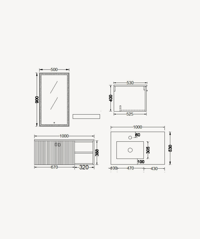 Mobile da bagno Arancione Bombay - 120 cm