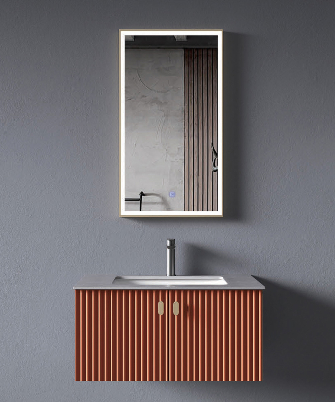 Mobile da bagno Arancione 2 ante - Bombay - small