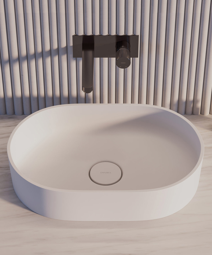 Ovo - Lavabo da appoggio Bianco opaco