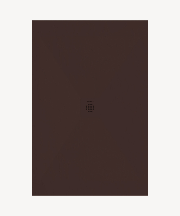 Piatto doccia Cioccolato, finitura ardesia Stone SORTY, griglia colorata