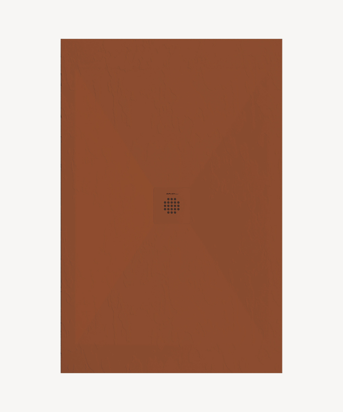 Piatto doccia Terracotta, finitura ardesia Stone SORTY, griglia colorata