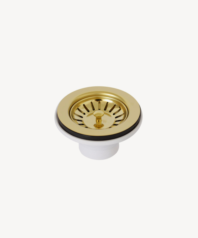Lavello da cucina singolo 550 mm - ottone spazzolato - Ohia