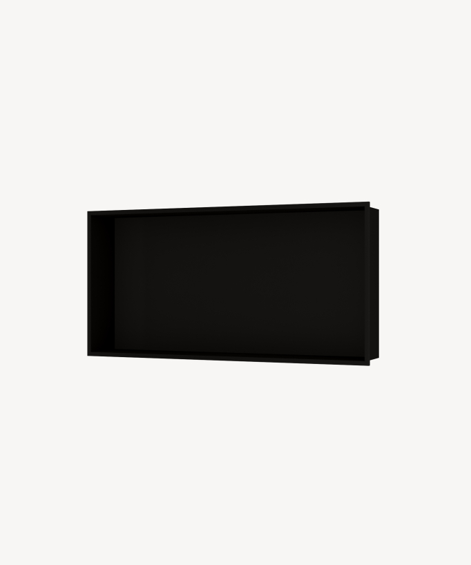Nicchia doccia a parete in acciaio inox - nero