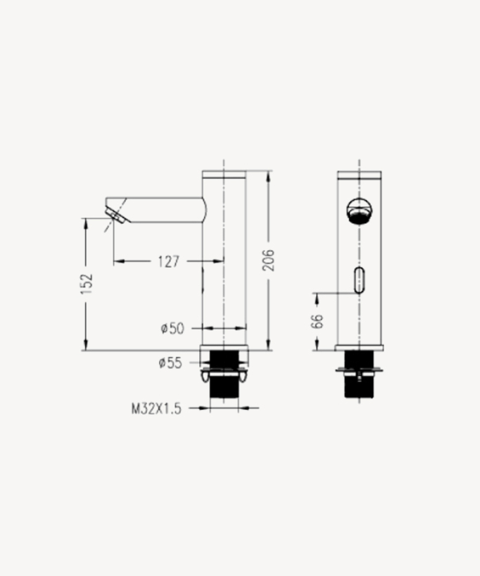 Rubinetto lavabo automatico moderno acqua fredda - Corbeau