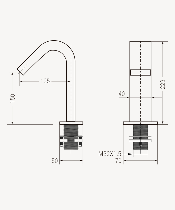 Rubinetto automatico per lavabo, acqua fredda – Fiumina