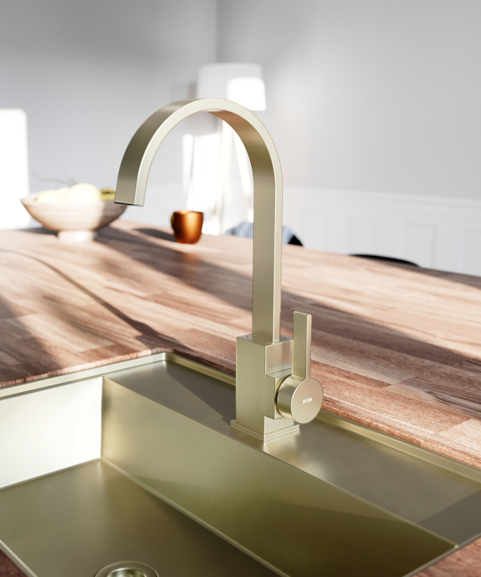 Miscelatore cucina Oro spazzolato - Fiumina