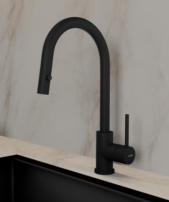 Miscelatore cucina con doccetta Nero - Corbeau