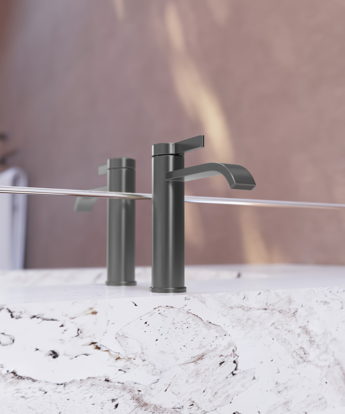 Miscelatore per lavabo Gun metal - Fiumina