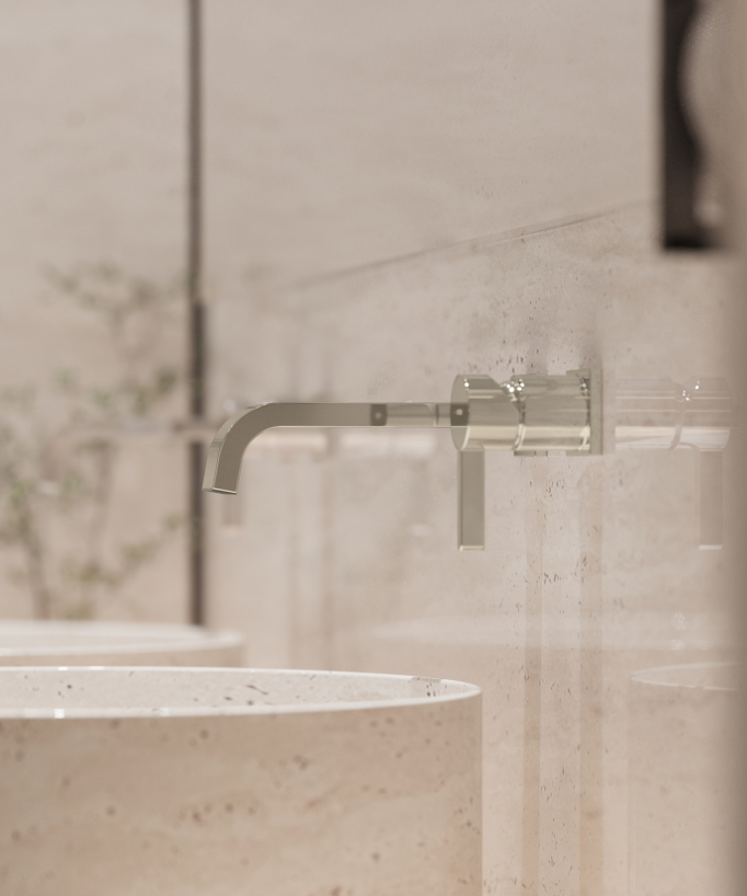 Miscelatore lavabo a parete Champagne - Fiumina