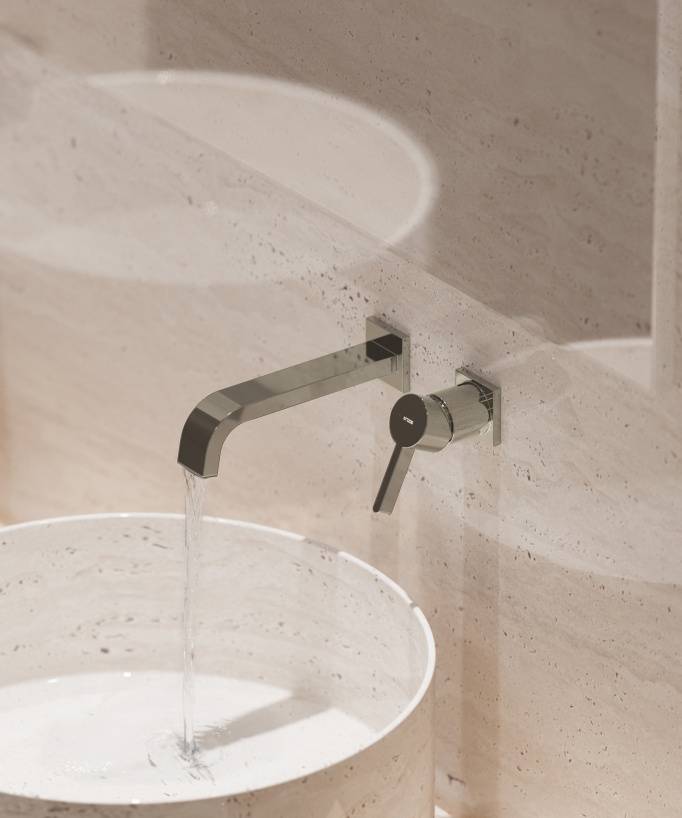 Miscelatore lavabo a parete Champagne - Fiumina