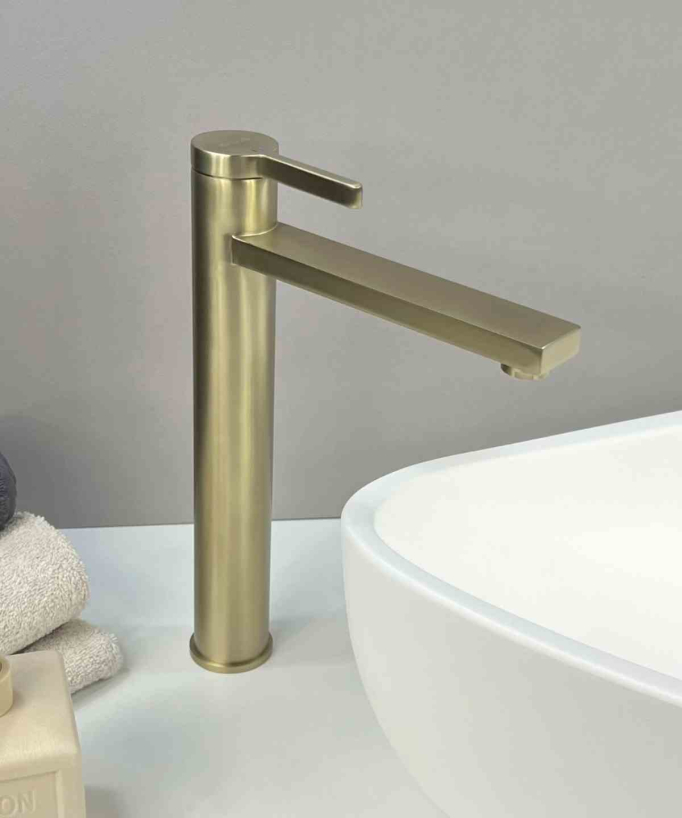 Miscelatore lavabo oro spazzolato - Mintaka