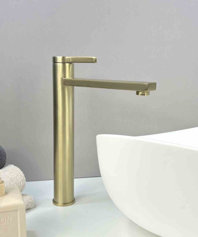 Miscelatore lavabo oro spazzolato - Mintaka