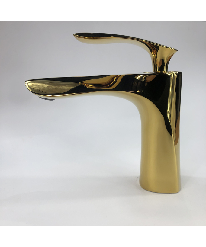 Miscelatore lavabo elegante in ottone dorato - Canopus