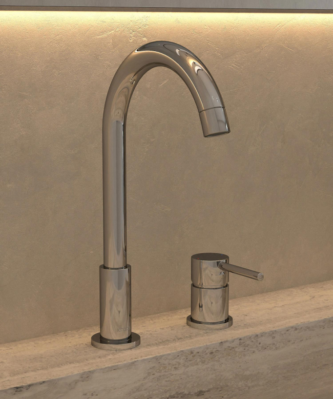 Miscelatore lavabo 2 fori cromato - Corbeau