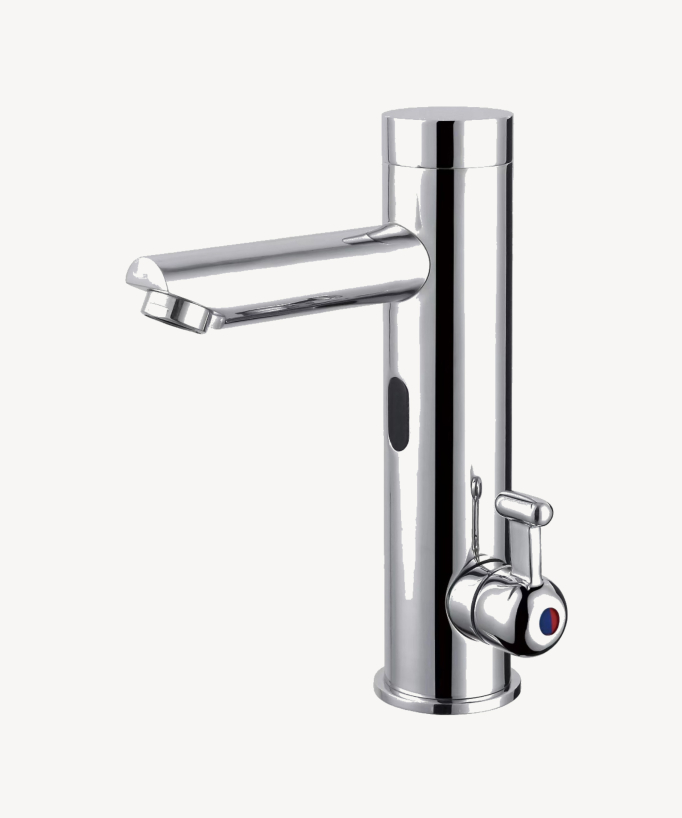 Miscelatore lavabo automatico moderno cromato - Pula - small