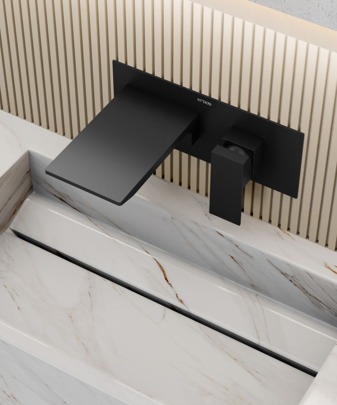 Miscelatore lavabo a parete a cascata - Thilia
