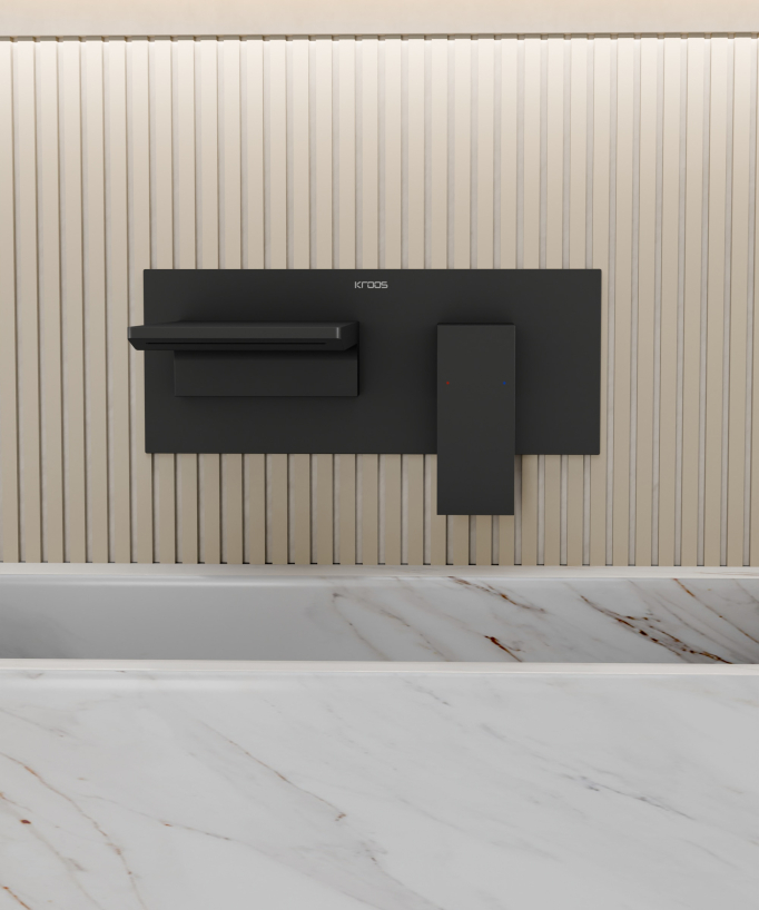 Miscelatore lavabo a parete a cascata - Thilia