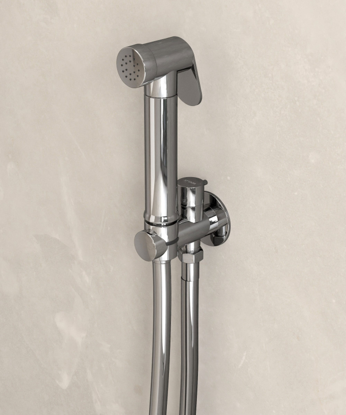 Kit doccetta WC da parete rotonda - small