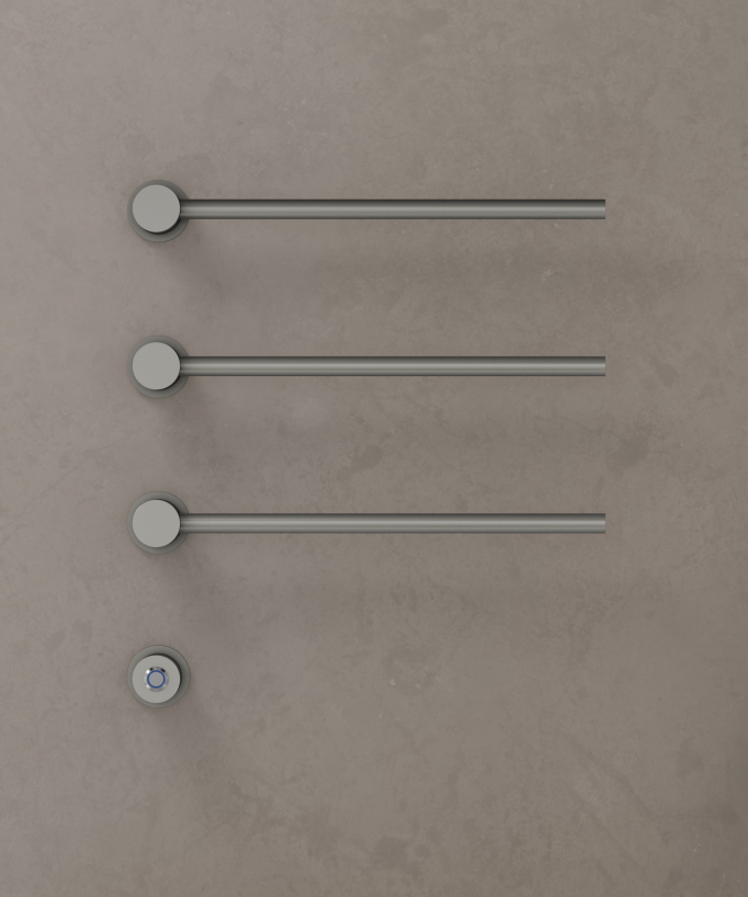 Scaldasalviette elettrico in acciaio inox da parete nichel spazzolato - small
