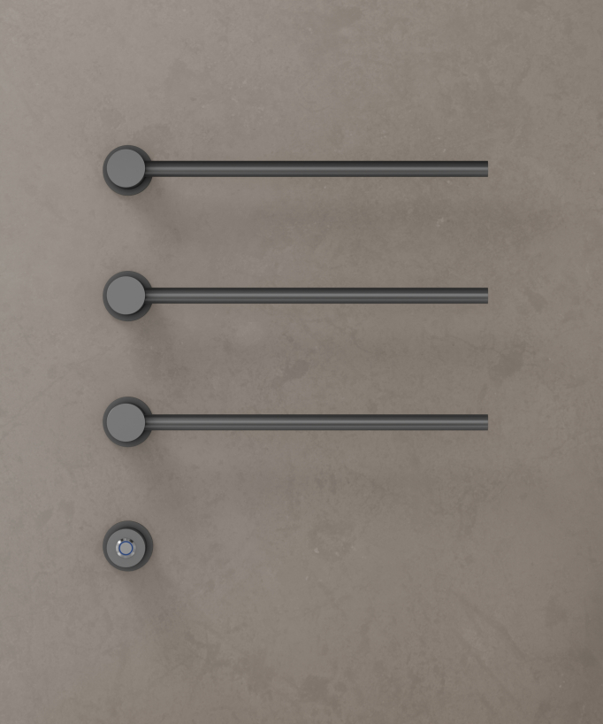 Scaldasalviette elettrico in acciaio inox da parete gunmetal - small