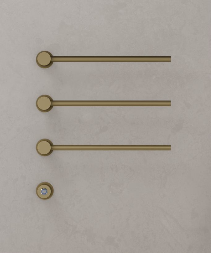 Scaldasalviette elettrico in acciaio inox da parete oro spazzolato - small