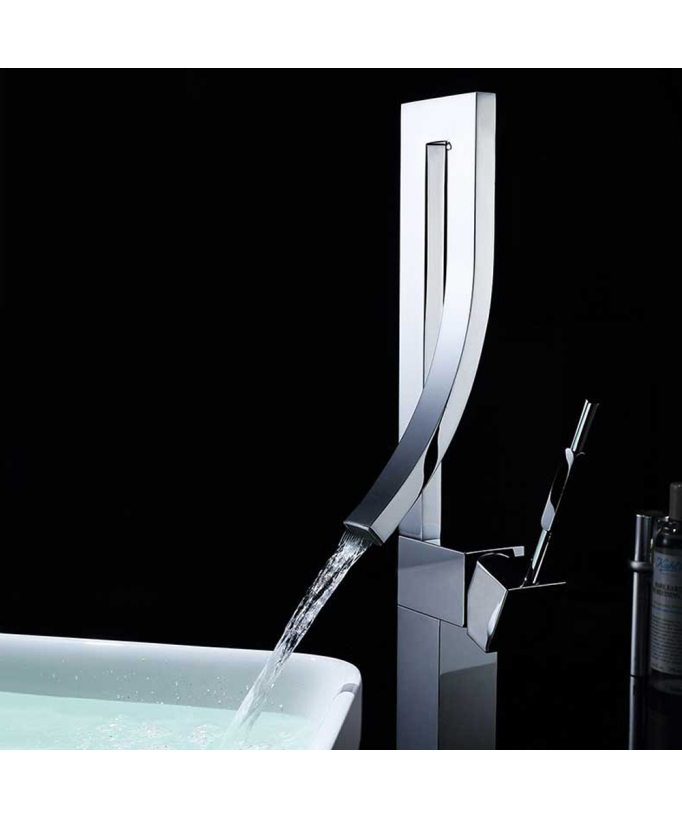 Miscelatore lavabo bagno in ottone cromato