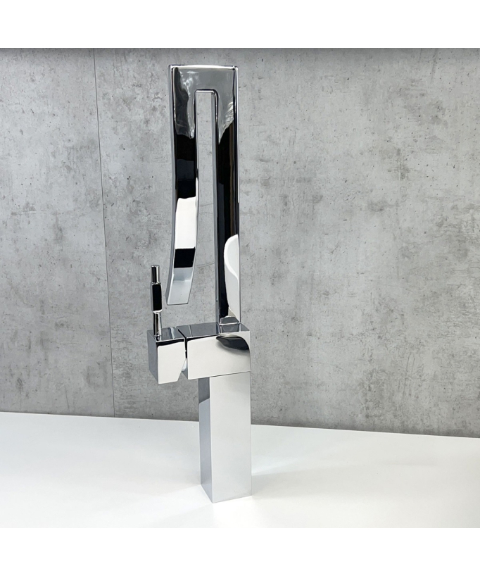 Miscelatore lavabo bagno in ottone cromato