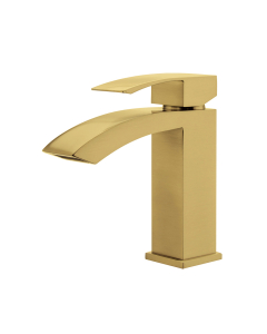 Miscelatore lavabo oro spazzolato - Deneb - small