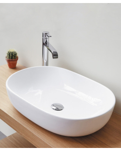 Lavabo ovale contemporaneo Chiure - Bianco - small