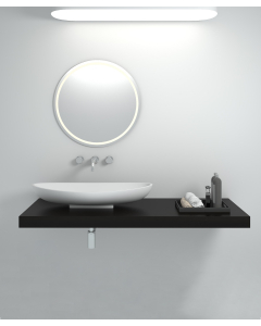 Lavabo moderno in solid surface Bianco opaco - Kinshasa - small