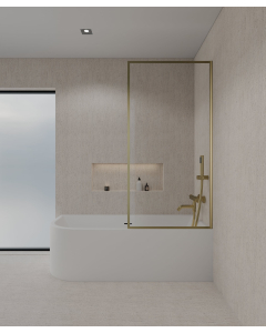 Parete vasca fissa 70 o 80 cm oro spazzolato Guadra - small