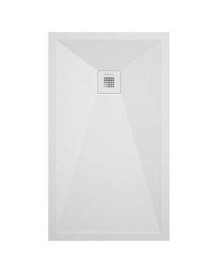 Piatto doccia Bianco effetto liscio Stone Plus, griglia colorata - small