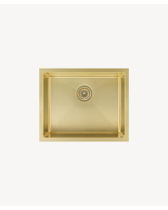 Lavello da cucina singolo 550 mm - ottone spazzolato - Ohia - small