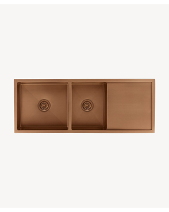 Lavello da cucina doppio 1180 mm - rame spazzolato - Filao - small
