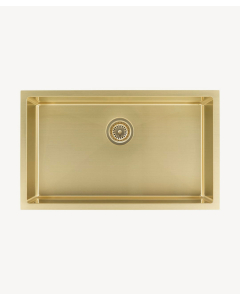 Lavello singolo 750 mm - ottone spazzolato - Hiba - small