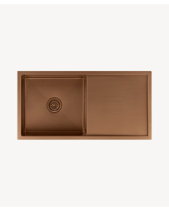 Lavello da cucina singolo 880 mm - rame spazzolato - Limba - small