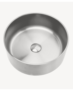 Lavabo rotondo da appoggio in acciaio inox - small