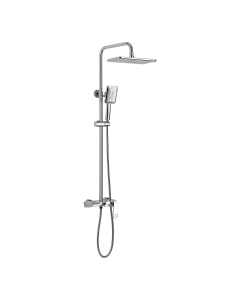 Colonna doccia quadrata con miscelatore - Persée, Finitura Cromo - small