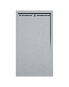Piatto doccia Grigio 7035, finitura Ardesia Stone CACH, griglia colorata - small