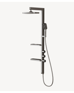 Colonna doccia termostatica di design - Gun métal - small