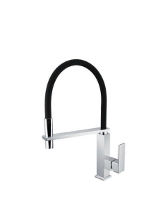 Rubinetto miscelatore lavello da appoggio cromato & nero - Morelia - small